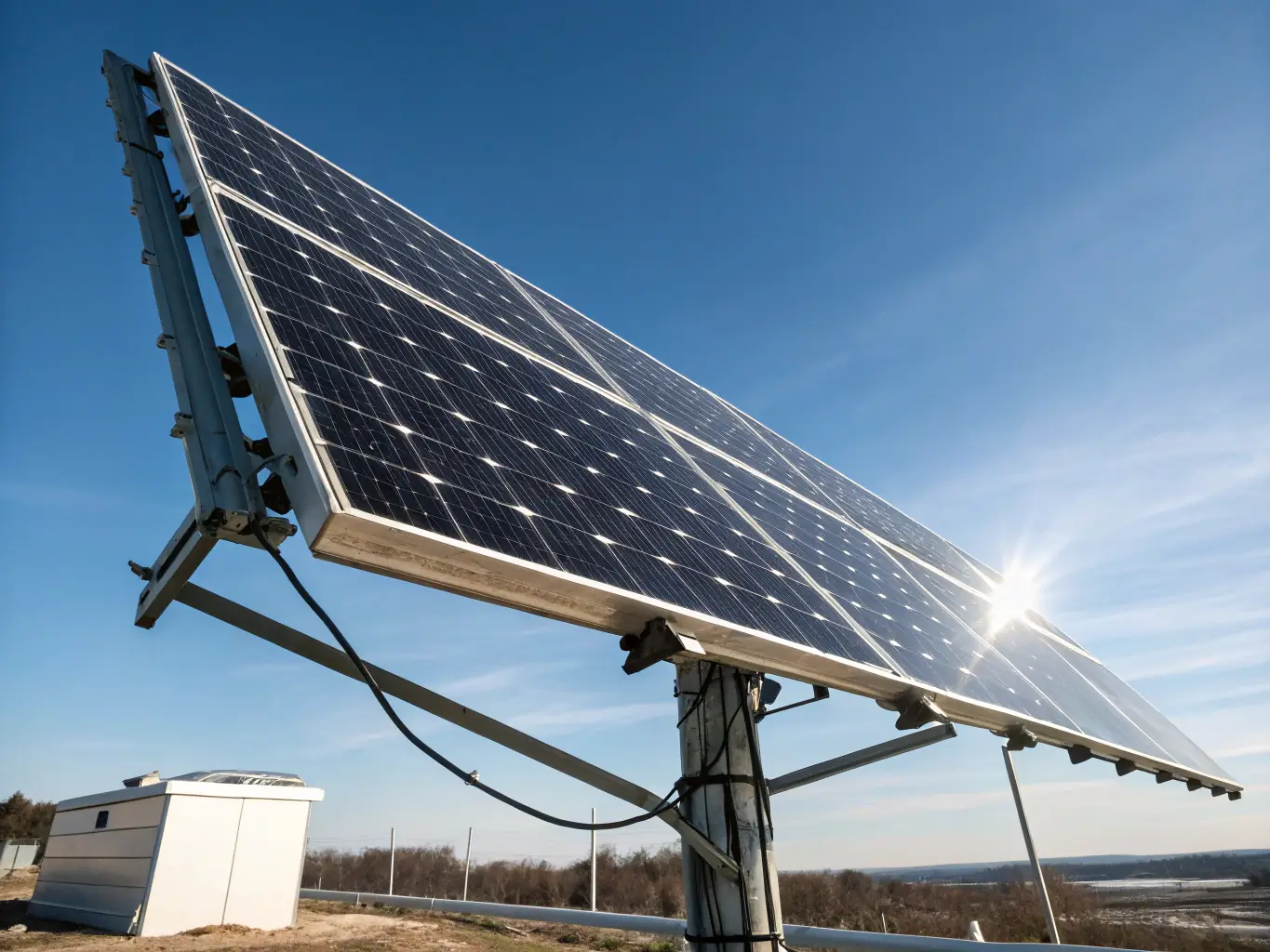 A photograph of aluminum profiles being used in the construction of solar panel frames, emphasizing their lightweight and corrosion-resistant properties.